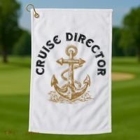 Cruise Director Cruising Cruise Ship Golf Towel thumb 1