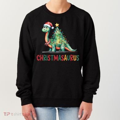Chrismasaurus Dinosaur Christmas Tree Cute Women's Sweatshirt