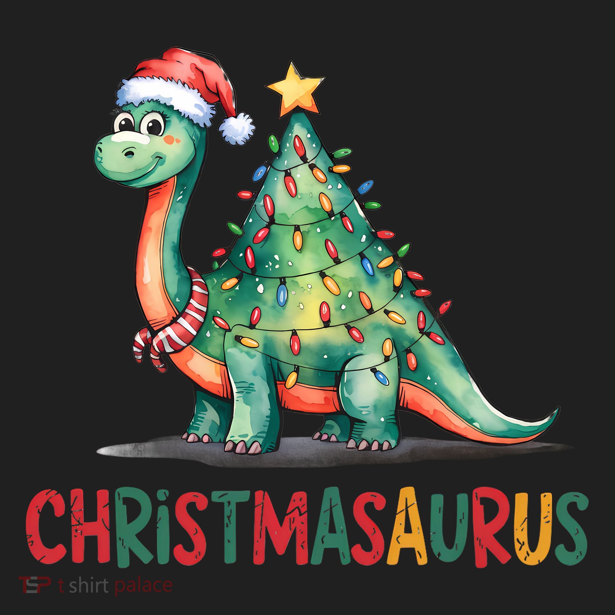 Chrismasaurus Dinosaur Christmas Tree Cute Women's Sweatshirt