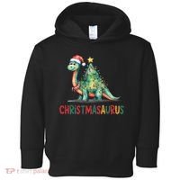 Chrismasaurus Dinosaur Christmas Tree Cute Toddler Hoodie thumb 0