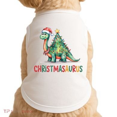 Chrismasaurus Dinosaur Christmas Tree Cute Doggie Tank