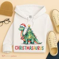 Chrismasaurus Dinosaur Christmas Tree Cute Hoodie thumb 4