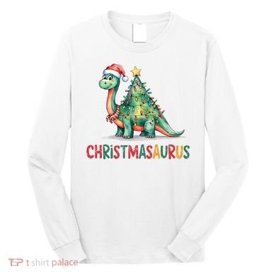 Chrismasaurus Dinosaur Christmas Tree Cute Long Sleeve Shirt