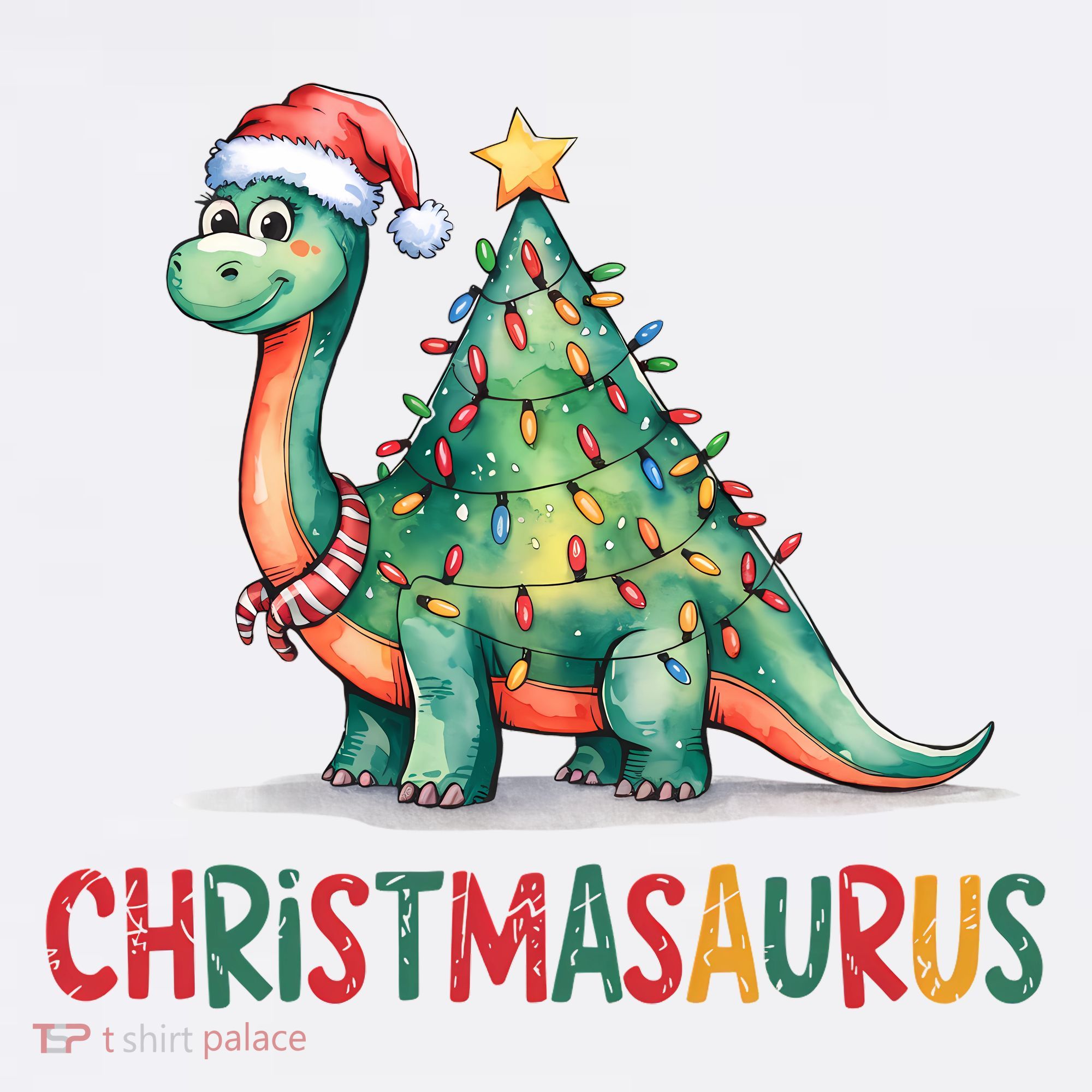 Chrismasaurus Dinosaur Christmas Tree Cute Long Sleeve Shirt
