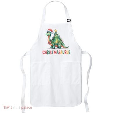 Chrismasaurus Dinosaur Christmas Tree Cute Apron