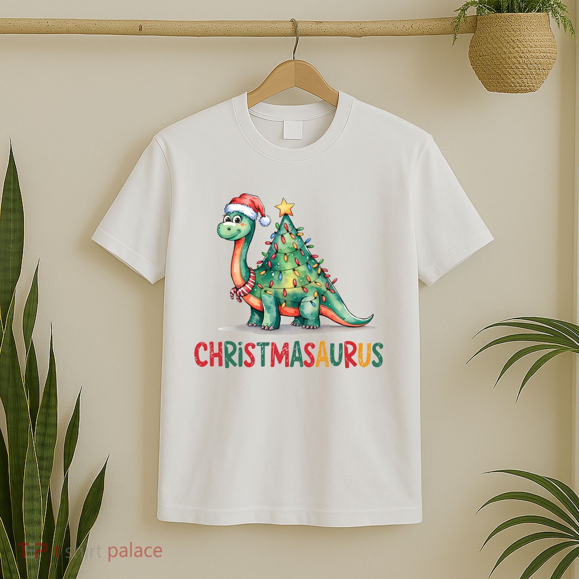 Chrismasaurus Dinosaur Christmas Tree Cute T-Shirt