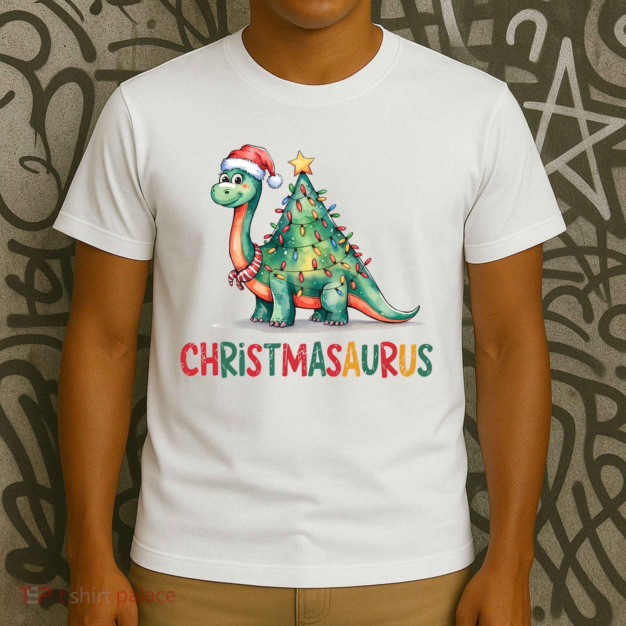 Chrismasaurus Dinosaur Christmas Tree Cute T-Shirt