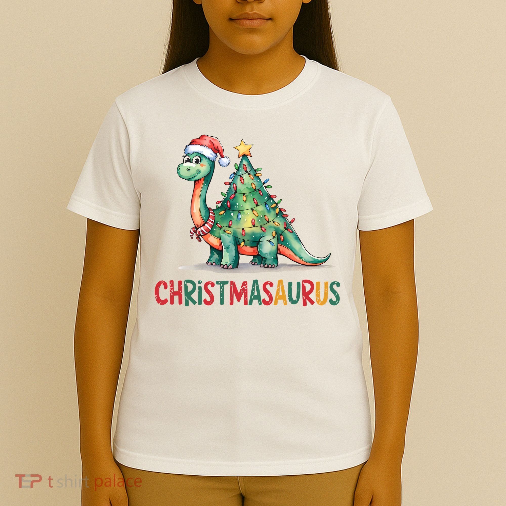 Chrismasaurus Dinosaur Christmas Tree Cute T-Shirt