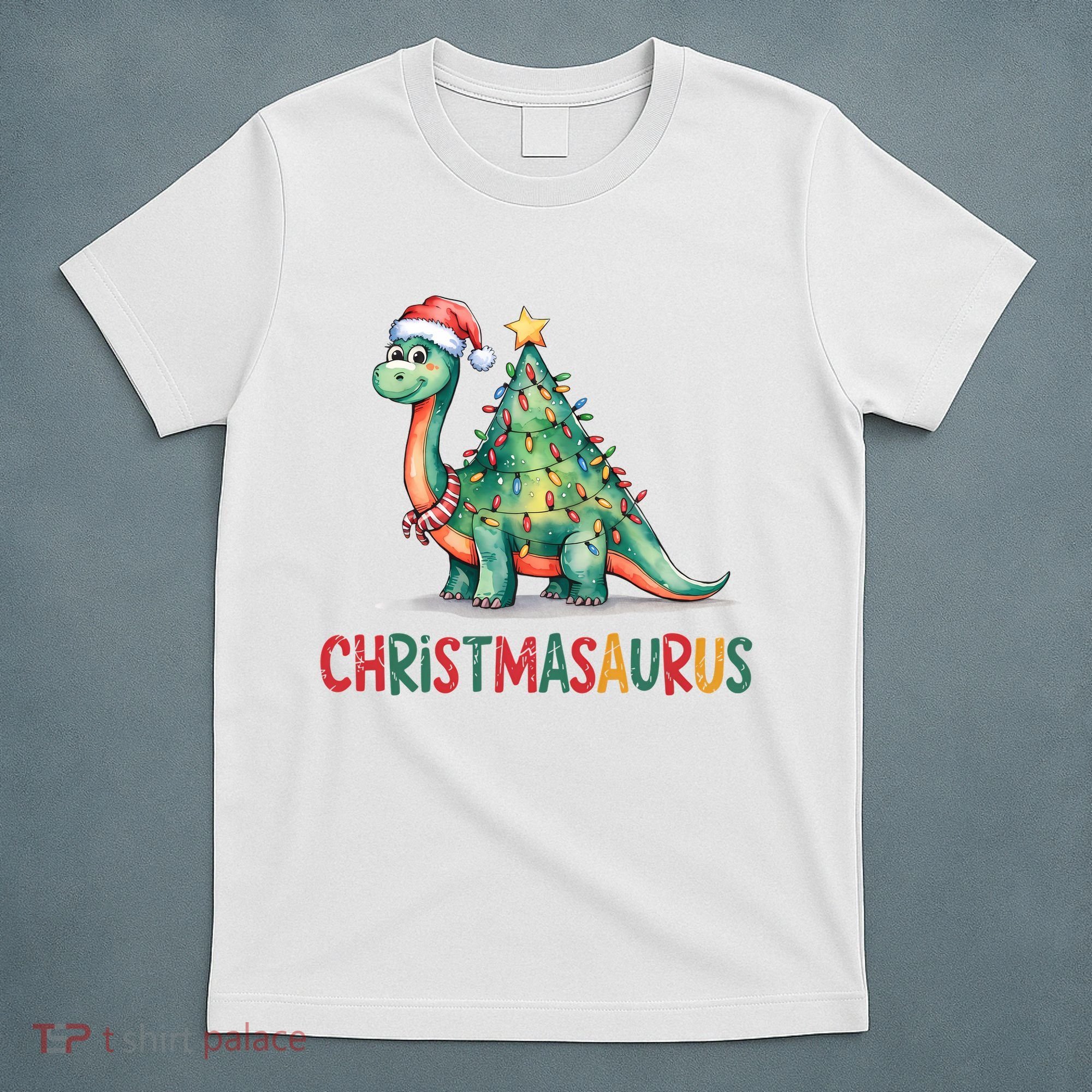 Chrismasaurus Dinosaur Christmas Tree Cute T-Shirt