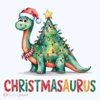 Chrismasaurus Dinosaur Christmas Tree Cute Bucket Hat thumb 4