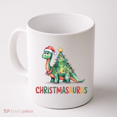 Chrismasaurus Dinosaur Christmas Tree Cute Coffee Mug