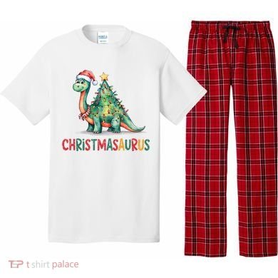 Chrismasaurus Dinosaur Christmas Tree Cute Pajama Set