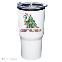 Chrismasaurus Dinosaur Christmas Tree Cute Tumbler thumb 0