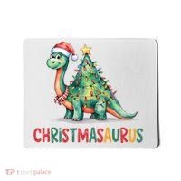 Chrismasaurus Dinosaur Christmas Tree Cute Mousepad thumb 0