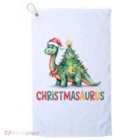 Chrismasaurus Dinosaur Christmas Tree Cute Golf Towel thumb 0