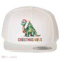 Chrismasaurus Dinosaur Christmas Tree Cute Wool Snapback Cap thumb 0
