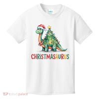 Chrismasaurus Dinosaur Christmas Tree Cute Kids T-Shirt thumb 0