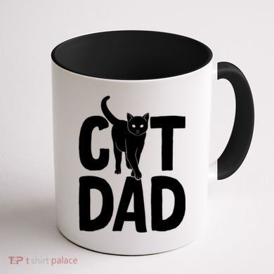Cat Dad Coffee Mug back