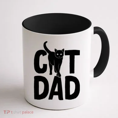 Cat Dad Coffee Mug back