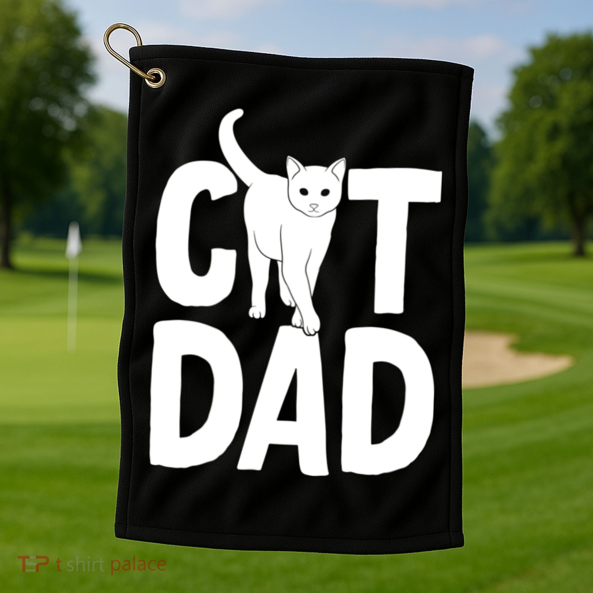 Cat Dad Golf Towel