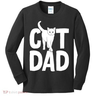 Cat Dad Kids Long Sleeve Shirt