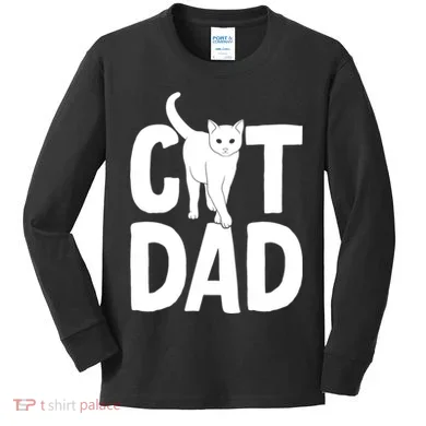 Cat Dad Kids Long Sleeve Shirt