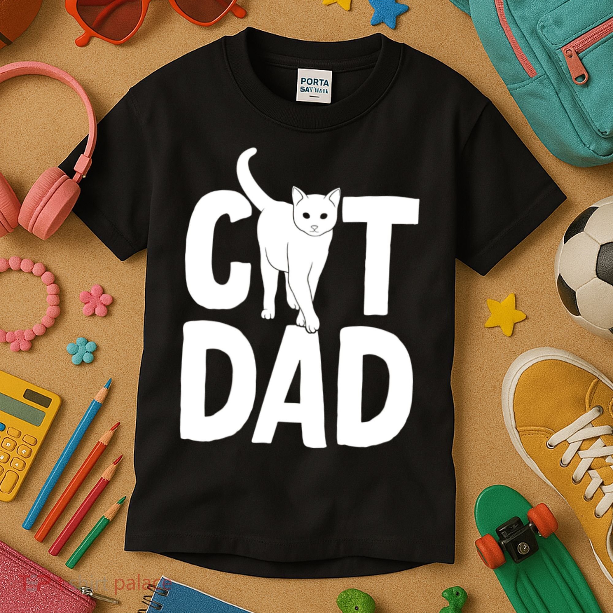 Cat Dad Kids T-Shirt