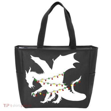Christmas Dragon Tote Bag