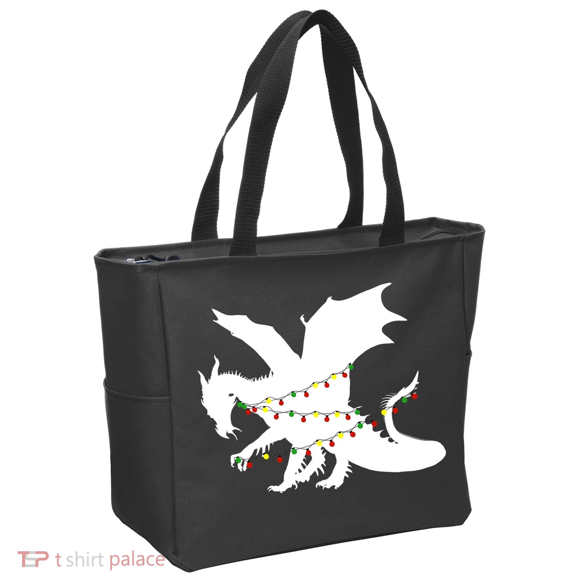 Christmas Dragon Tote Bag