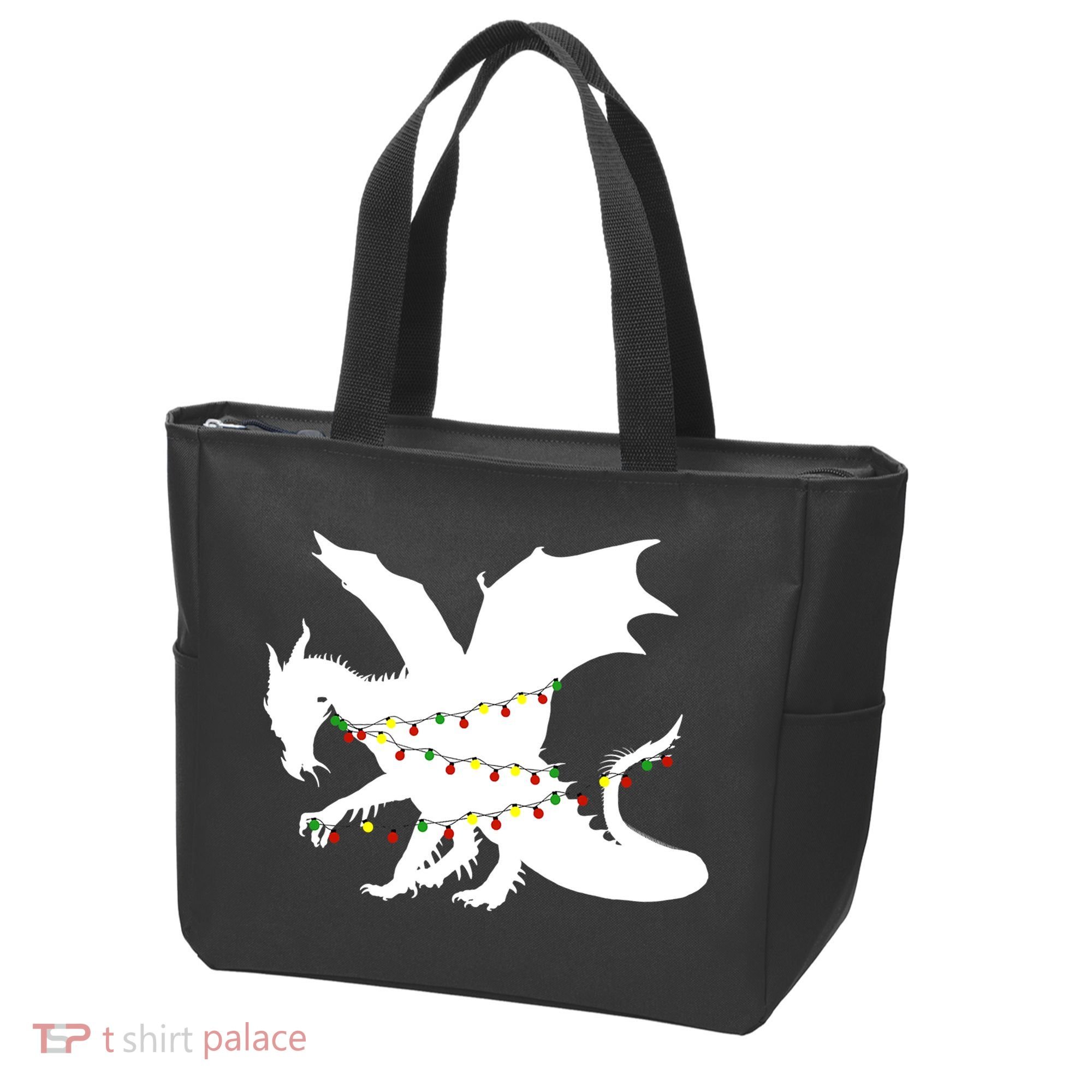 Christmas Dragon Tote Bag