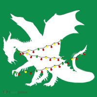 Christmas Dragon Button thumb 1