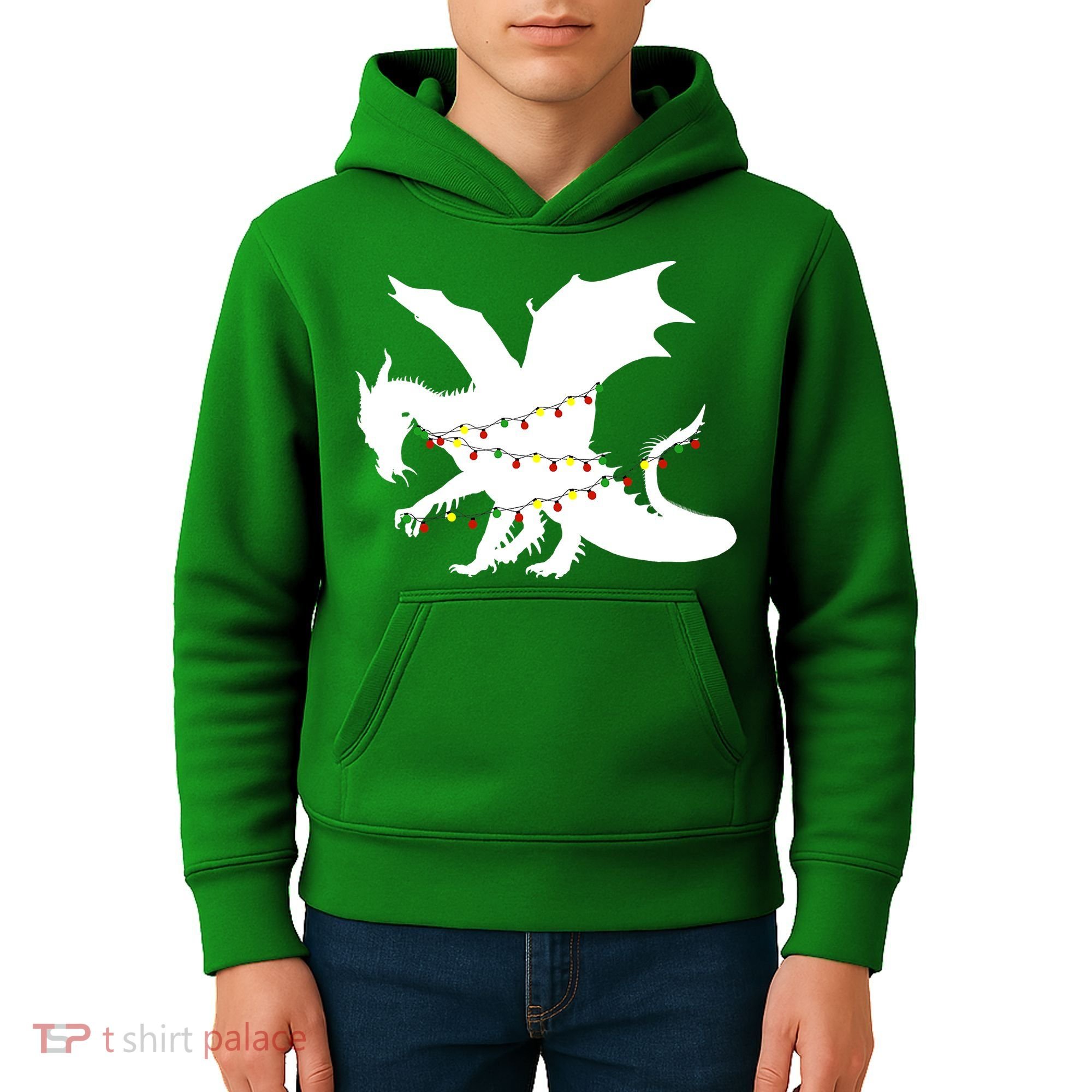 Christmas Dragon Kids Hoodie