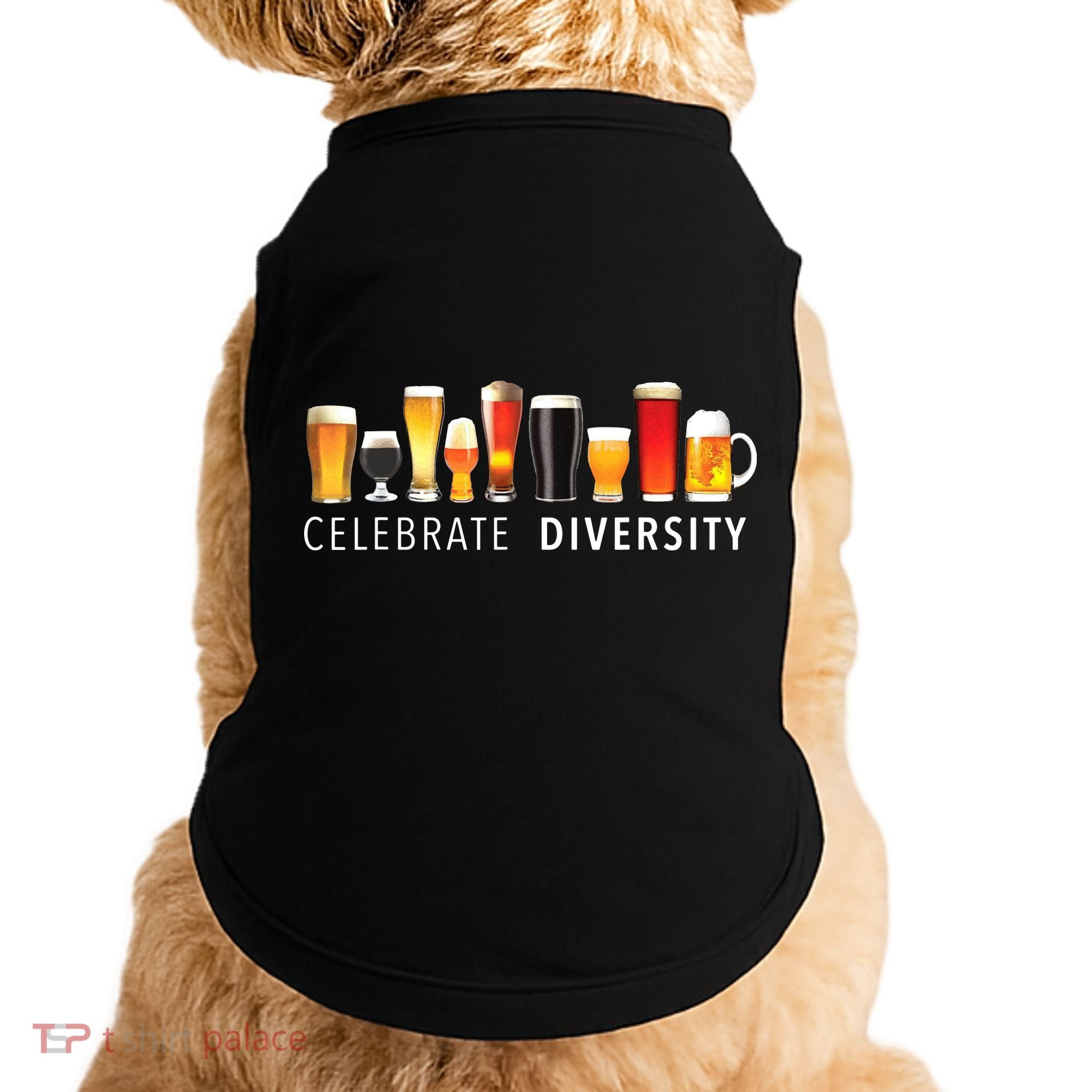 Celebrate Diversity Craft Beer Drinking Doggie Tank