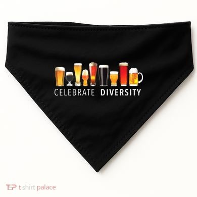 Celebrate Diversity Craft Beer Drinking USA-Made Doggie Bandana