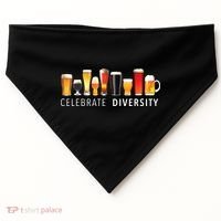 Celebrate Diversity Craft Beer Drinking USA-Made Doggie Bandana thumb 0