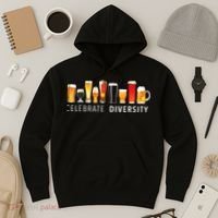 Celebrate Diversity Craft Beer Drinking Hoodie thumb 3