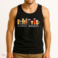 Celebrate Diversity Craft Beer Drinking Tank Top thumb 3