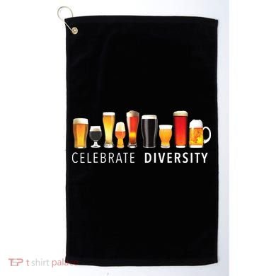 Celebrate Diversity Craft Beer Drinking Golf Towel