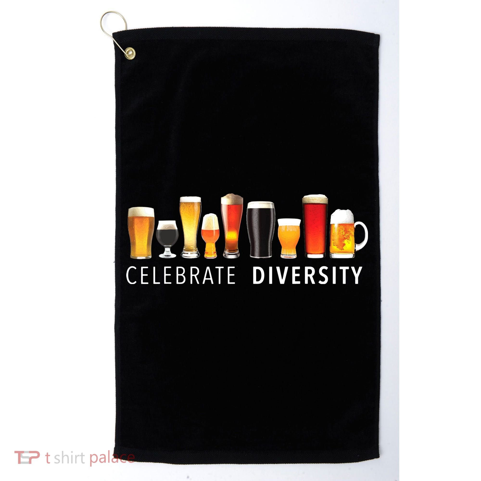 Celebrate Diversity Craft Beer Drinking Golf Towel