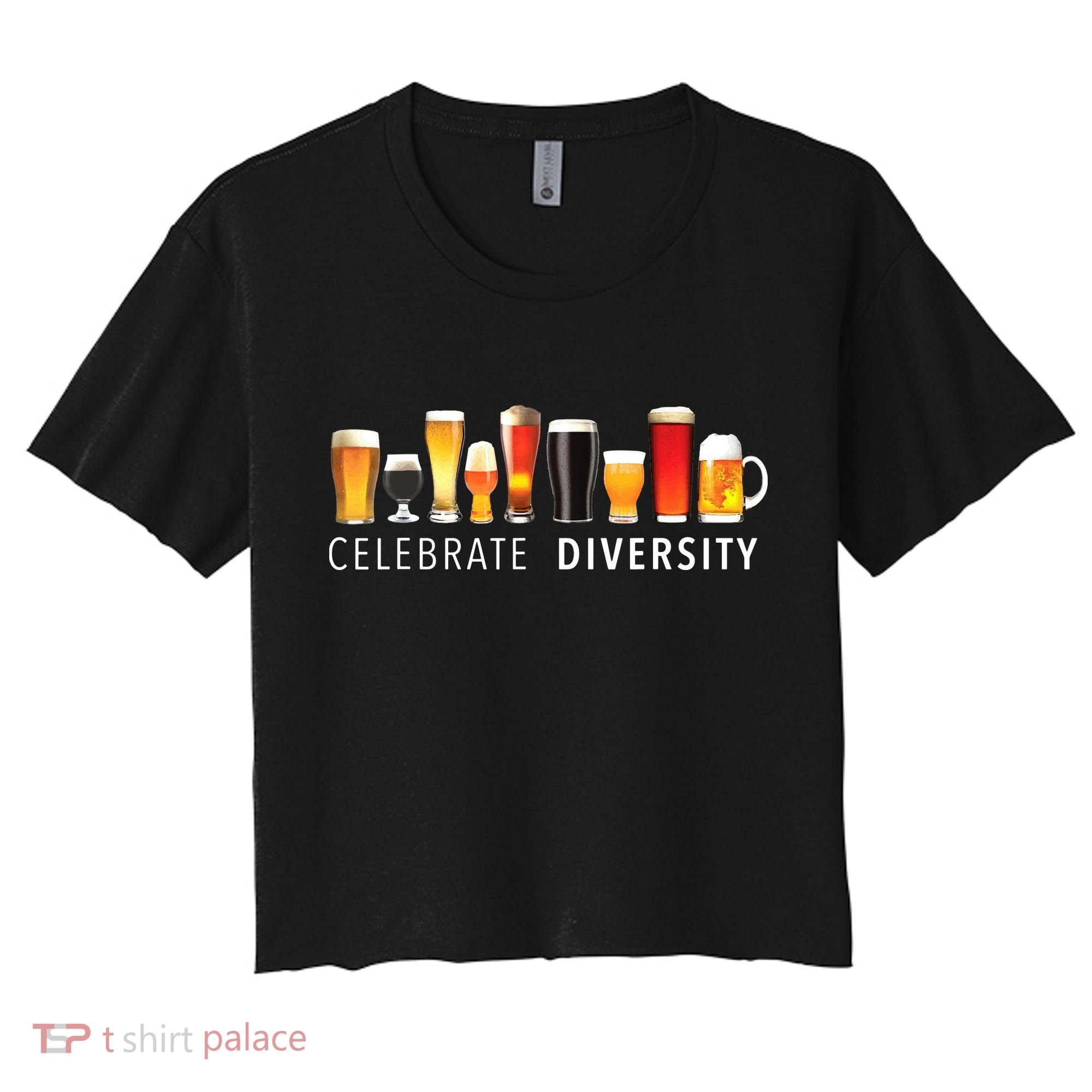 Celebrate Diversity Craft Beer Drinking Women's Crop Top Tee