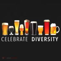Celebrate Diversity Craft Beer Drinking Women's Crop Top Tee thumb 4