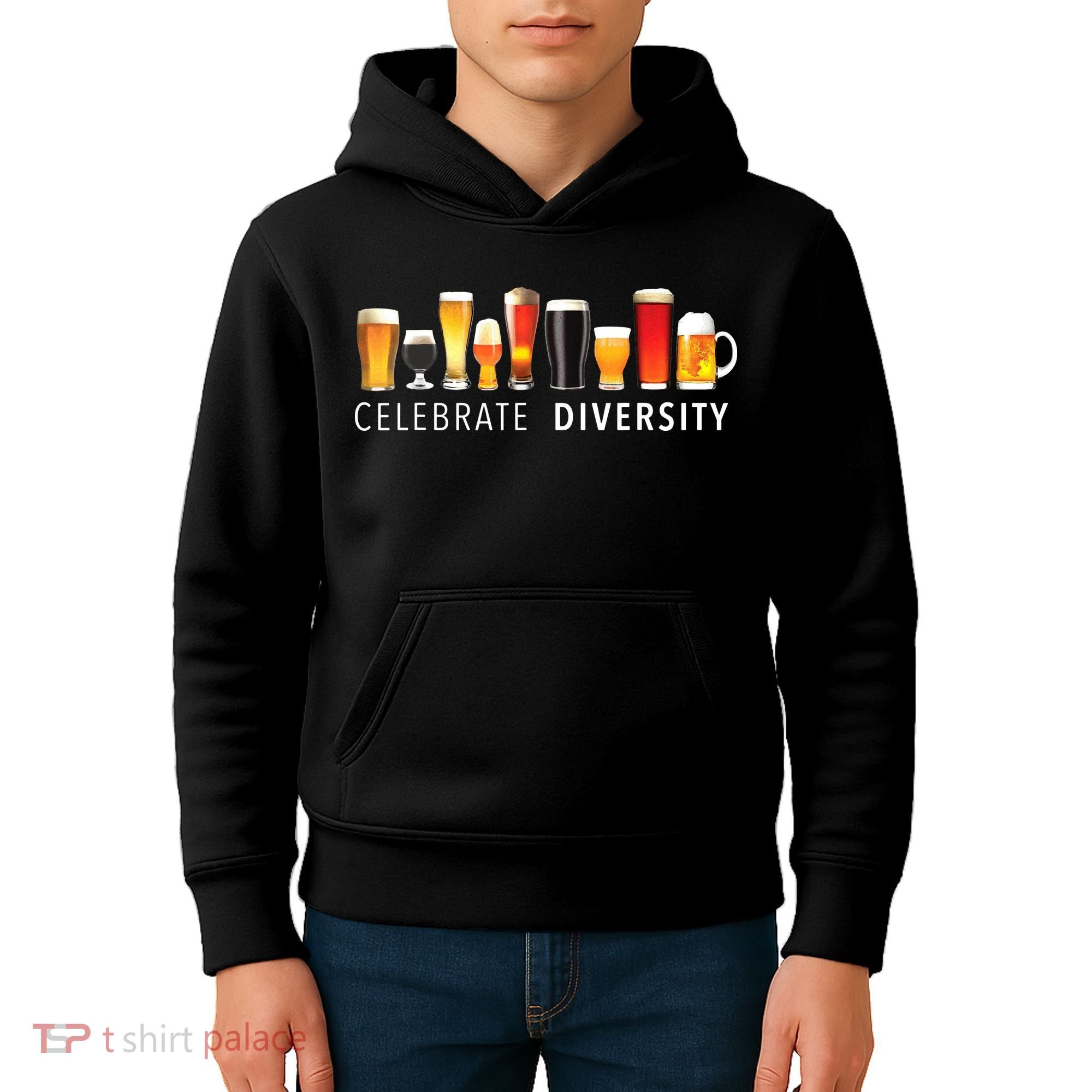 Celebrate Diversity Craft Beer Drinking Kids Hoodie