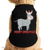 Cute Donkey Christmas Tree Lights Xmas Holidays Funny Gift Doggie Tank thumb 0