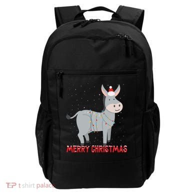 Cute Donkey Christmas Tree Lights Xmas Holidays Funny Gift Backpack