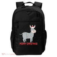 Cute Donkey Christmas Tree Lights Xmas Holidays Funny Gift Backpack thumb 0