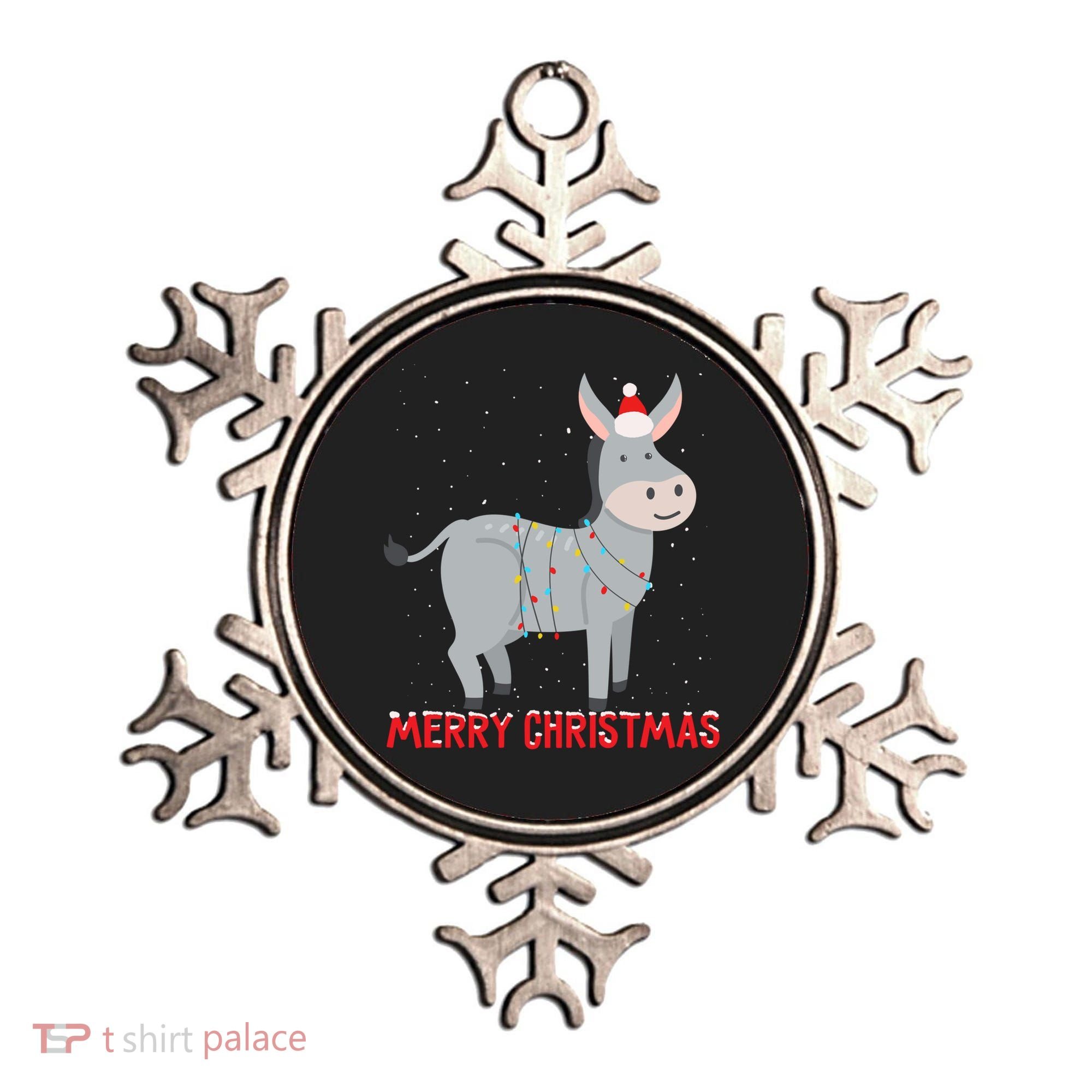 Cute Donkey Christmas Tree Lights Xmas Holidays Funny Gift Ornament