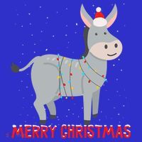 Cute Donkey Christmas Tree Lights Xmas Holidays Funny Gift Apron thumb 3