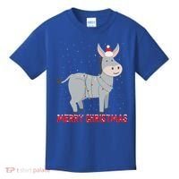 Cute Donkey Christmas Tree Lights Xmas Holidays Funny Gift Kids T-Shirt thumb 0