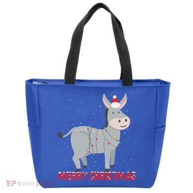 Cute Donkey Christmas Tree Lights Xmas Holidays Funny Gift Tote Bag