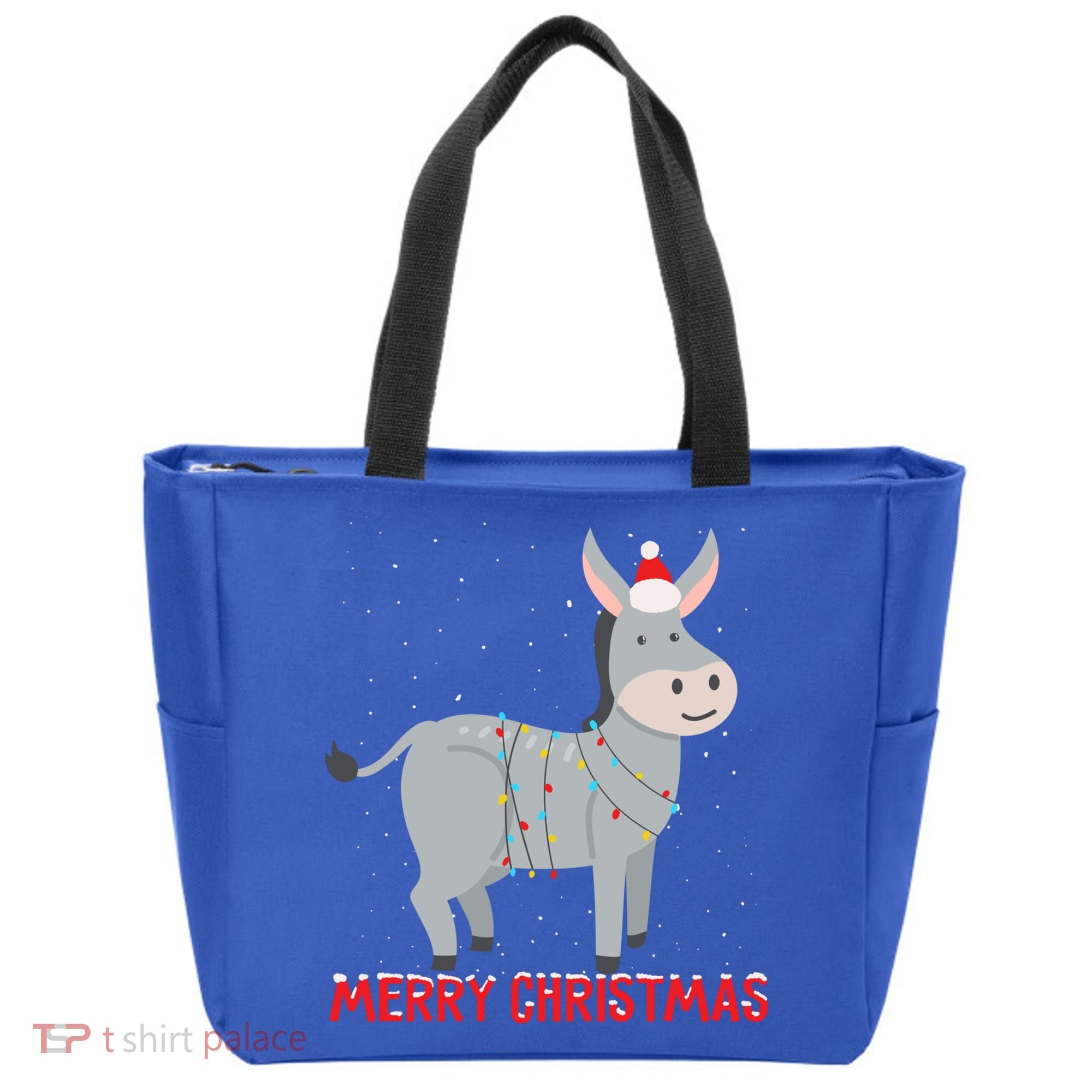 Cute Donkey Christmas Tree Lights Xmas Holidays Funny Gift Tote Bag